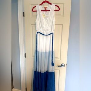 White and blue sundress